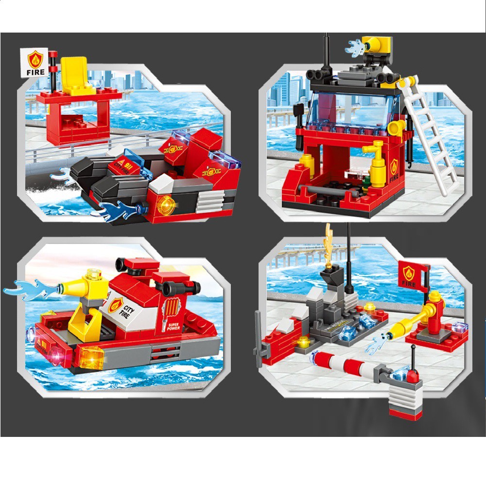 [678 CHI TIẾT] Bộ Lego lắp ráp xếp hình BIỆT ĐỘI SWAT CỨU HỎA GỒM XE CHUYÊN DỤNG, MÁY BAY, TRỰC THĂNG
