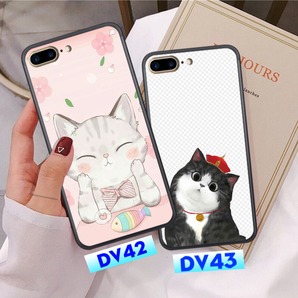 ỐP lưng điện thoại cho Iphone 7 plus - iphone 8 plus chất liệu UV in hình chó mèo cute