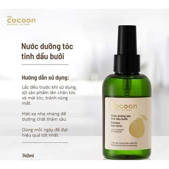 Nước Xịt Dưỡng Tóc Tinh Dầu Bưởi COCOON 140ml