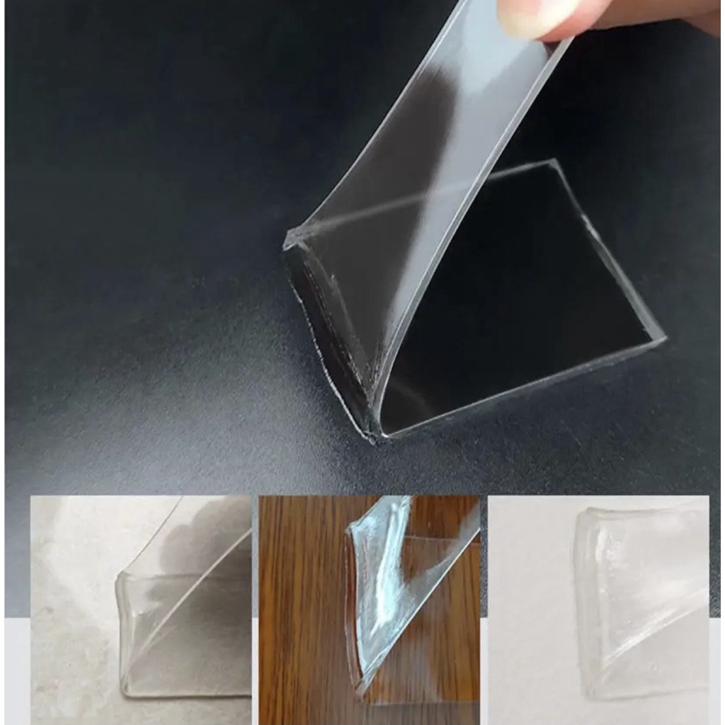 Băng Keo Trong 2 Mặt Siêu Dính 3M dày 2mm Chất Liệu Acrylic Dán Mọi Vật Dụng
