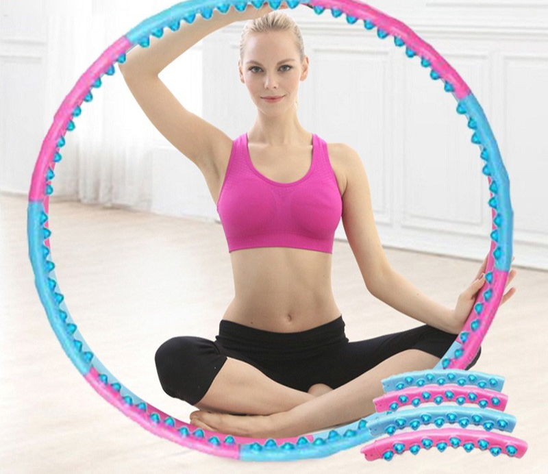 Vòng lắc eo massage Hula Hoop size lớn 98cm hạt từ tính, giảm mỡ bụng KICO