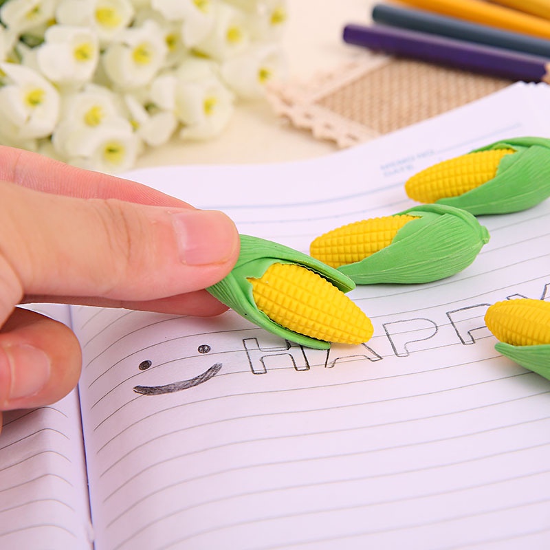 Set 2 cục gôm hình bắp ngô nhỏ xinh dễ thương