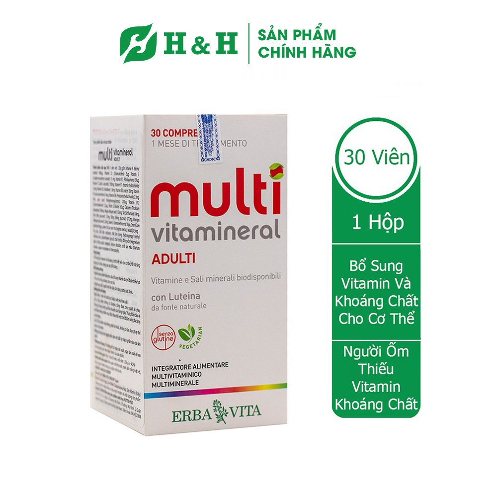 Viên uống bổ sung vitamin & khoáng chất, tăng cường sức khỏe MULTIVITAMINERAL ADULTI