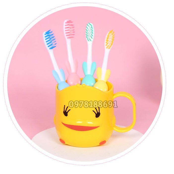 SET 4 Bàn Chải Đánh Răng Trẻ Em Có Chân Đứng Lông Mềm