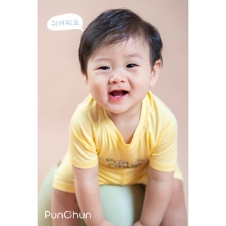 Punchun bộ cộc raglan bé trai hé gái SS2022D03