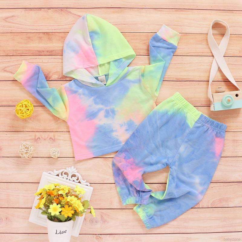 Set Áo Hoodies Tay Dài + Quần Dài Cho Bé Gái