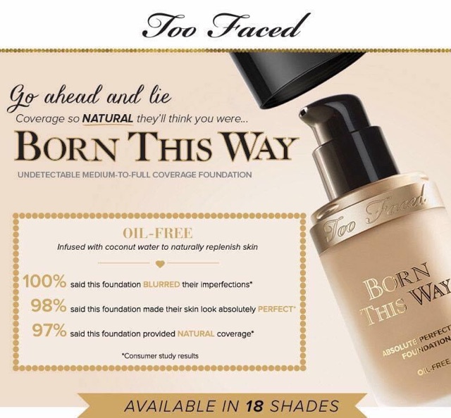 [Chính hãng] Kem Nền Too Faced Born This Way Foundation