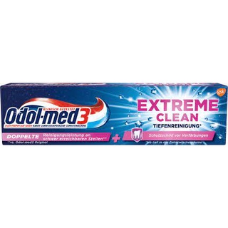 Kem đánh răng Odol- Med 3 Extreme Clean Deep Cleansing làm sạch cao răng