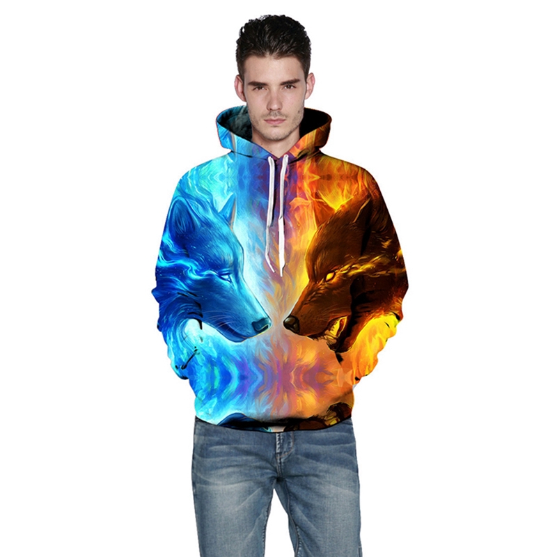 Áo hoodie in hình con sói 3D cho nam và nữ | BigBuy360 - bigbuy360.vn