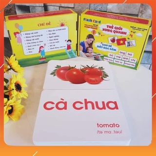 Thẻ học thông minh, flash card thẻ lớn khổ a5