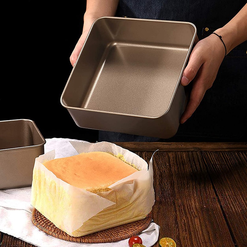 Khuôn Nướng Bánh Chống Dính Hình Vuông Dày Dặn Tiện Dụng