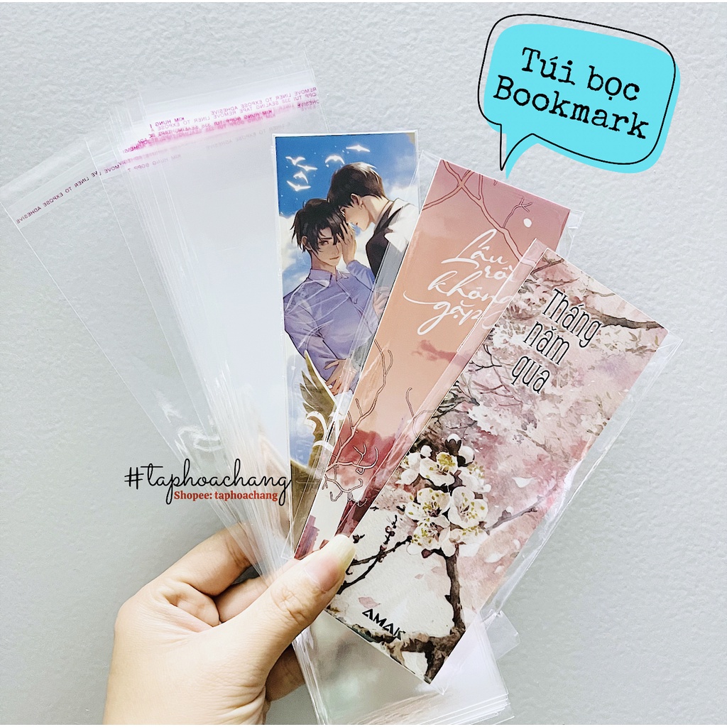 20 Túi trong suốt bọc đựng Bookmark có dán miệng - Túi bookmark/ đựng bookmark