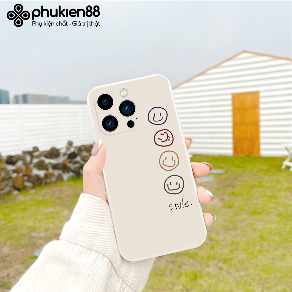 Ốp lưng ip Bốn mặt cười cạnh vuông 6/6plus/6s/6splus/7/7plus/8/8plus/x/xr/xs/11/12/13/pro/max/plus/promax