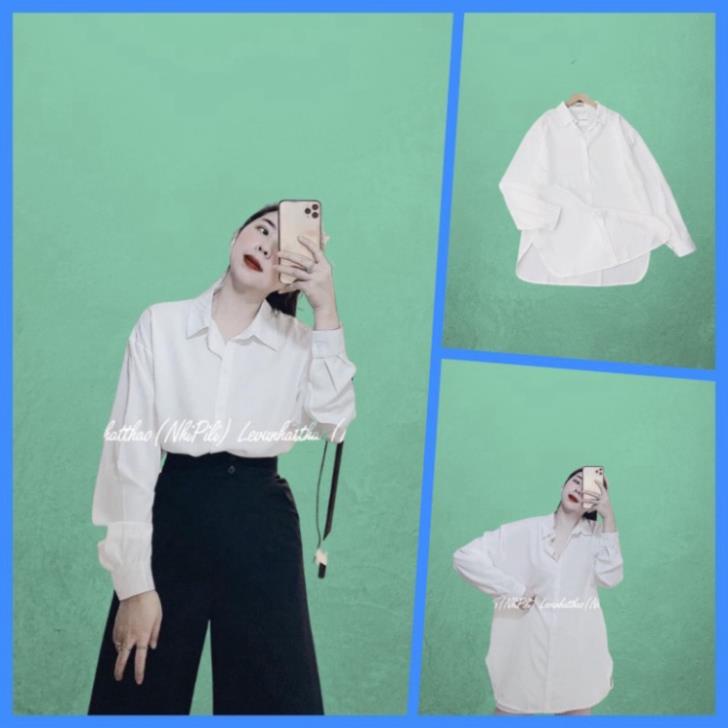 Áo Sơ Mi Kiểu nữ đẹp Form Rộng Phong cách sành điệu Hàn Quốc FreeSize siêu xinh .Candy.Store3138. -K(&1