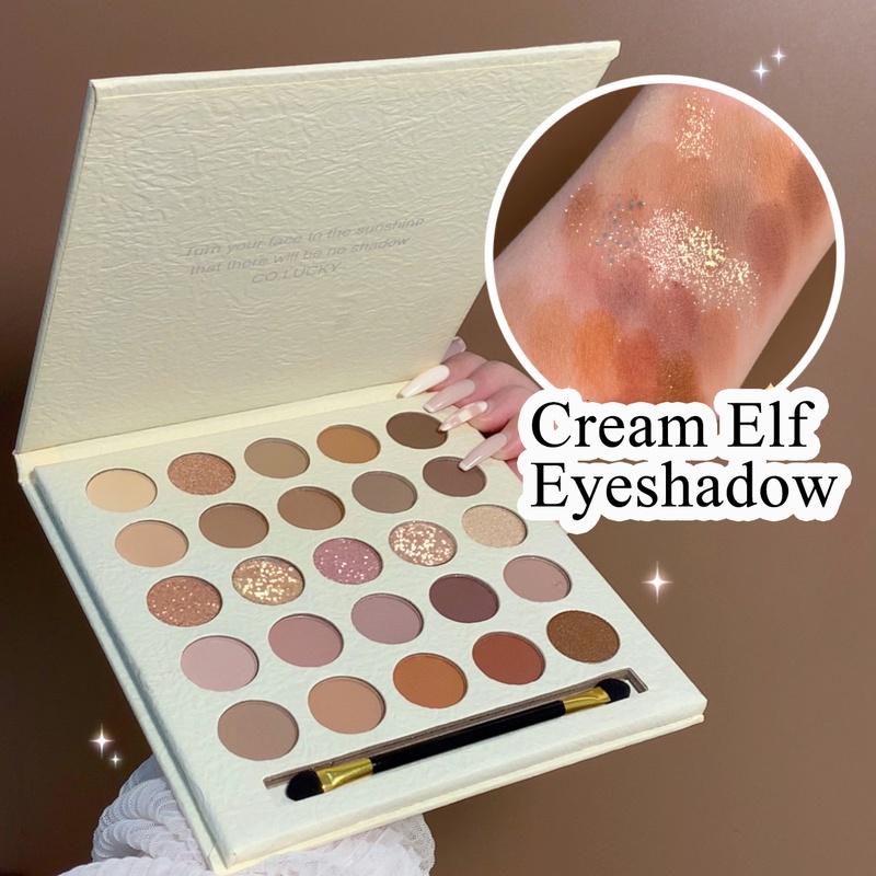 Bảng Phấn Mắt 25 Màu Sắc Tố Ngọc Trai Chống Nước Lâu Trôi