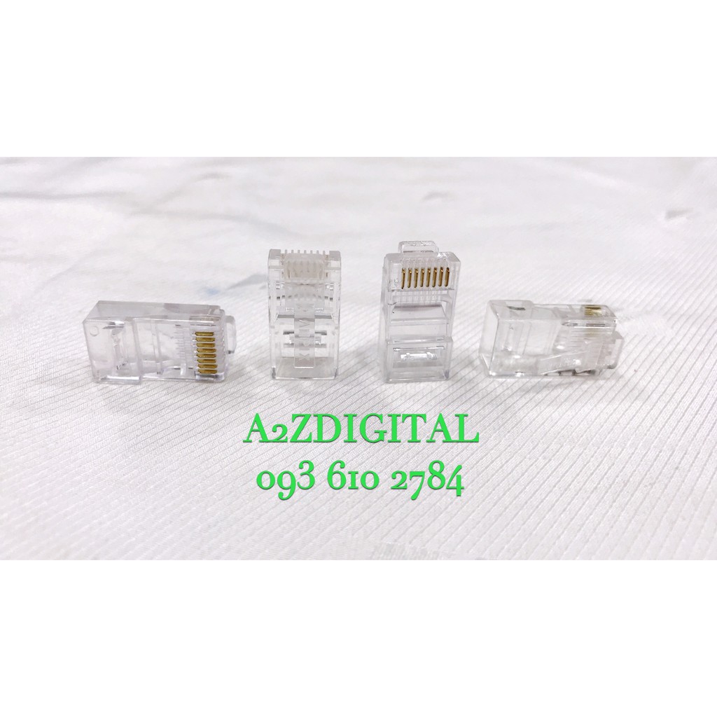 ĐẦU BẤM DÂY MẠNG RJ45 LOẠI ĐẦU NHỰA NGUYÊN HỘP 100cái