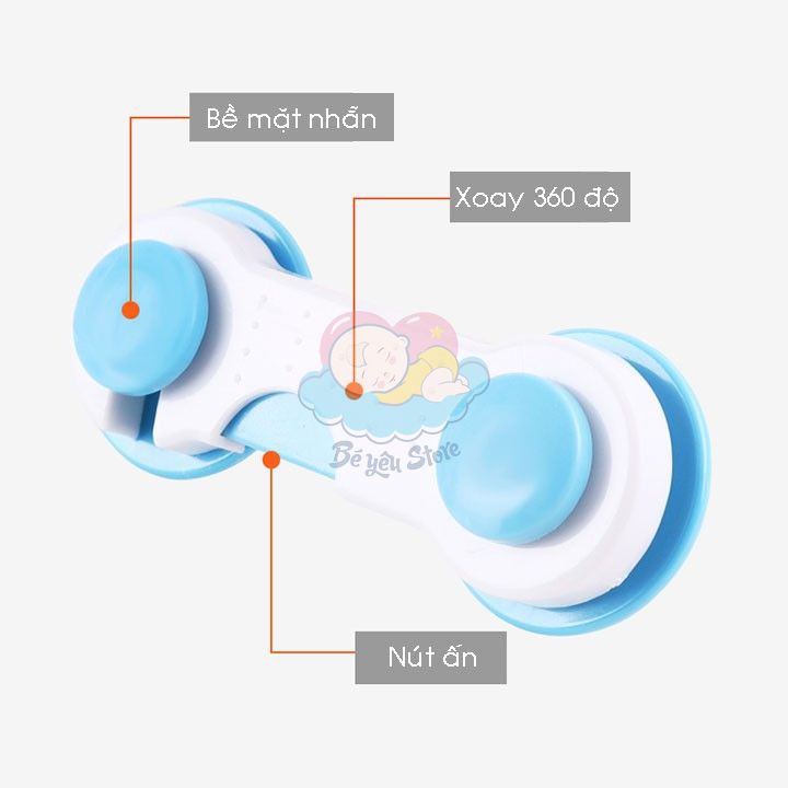 Khóa gài tủ lạnh, tủ đồ, ngăn kéo đa năng