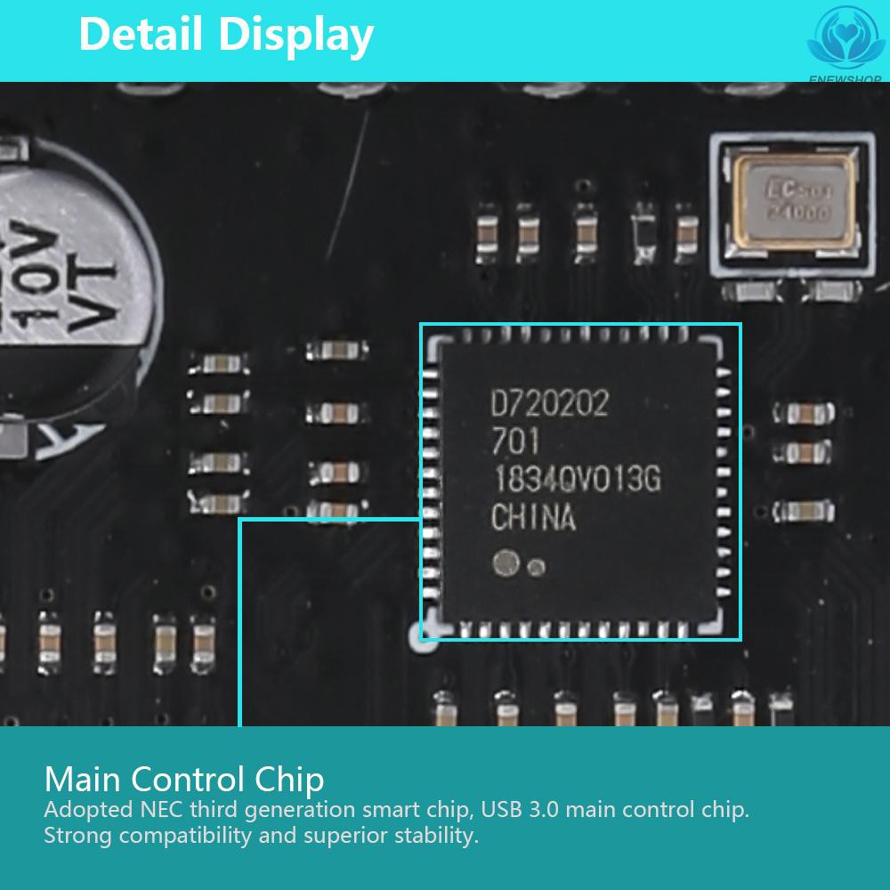 Card Chuyển Đổi Pci-E Sang Usb 3.0 2-port Pci-E Usb 3.0 5v 4 Pin