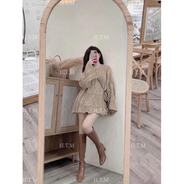 Áo len thừng nâu dáng rộng ❌ SALE SOCK ❌ Hàng QC loại 1