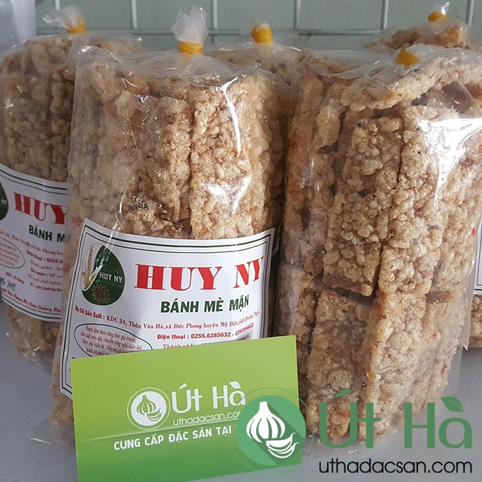 Bánh Mè Cây Mặn Huy Ny Bịch 250gr Đặc Sản Quảng Ngãi Sản Xuất Thủ Công Truyền Thống - Út Hà Đặc Sản