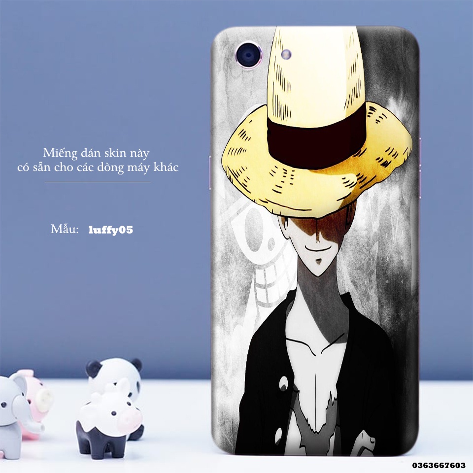 Miếng dán điện thoại hình Luffy OnePiece cho iphone 6/7/8/6plus/7plus/X/XSmax và các máy android khác