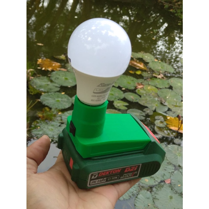 Đèn led E27 thắp sáng dùng pin Dekton D21