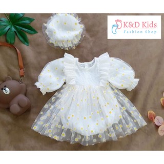 Set Body Váy Voan Hoa Cúc Cho Bé Gái - K&D Kids