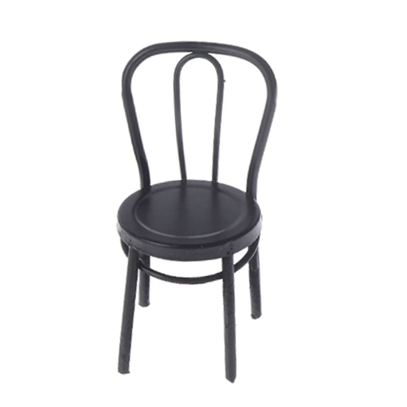 Mô Hình Ghế Ngồi Ăn Bằng Sắt Thời Trang Cho Nhà Búp Bê