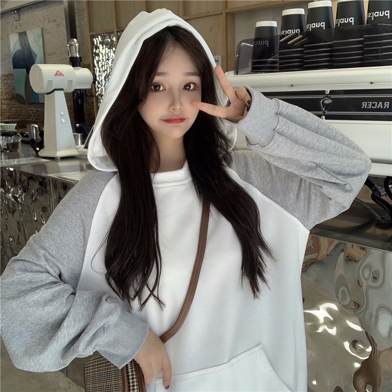 SUXI Áo Hoodie Dáng Rộng Phong Cách Thể Thao Thời Trang Mùa Thu Cho Nữ