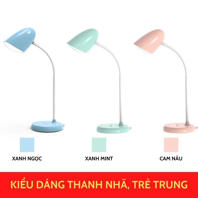 Đèn Bàn Học Chống Cận Rạng Đông 4 màu ánh sáng, thay đổi cường độ sáng 3 mức độ Model RD-RL-38.PLUS
