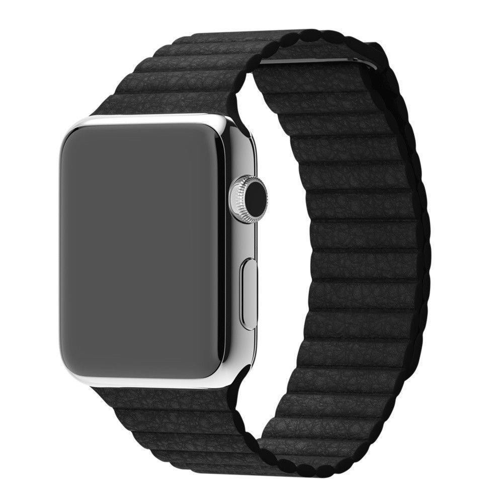 Dây đeo Đồng hồ Apple 38/40/42/44mm từ tính bằng da mềm cho iWatch Series SE 6/5/4/3/2/1