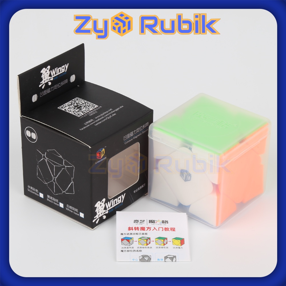 Rubik Biến Thể - Xman Skewb - Đồ Chơi Trí Tuệ - Qiyi Xman Skewb Wingy Stickerless Có Nam Châm - Zyo Rubik