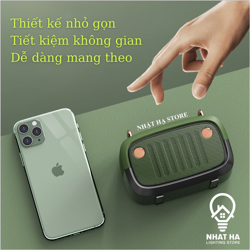 Loa Bluetooth Mini Dễ Thương RETRO BS32, Loa Nghe Nhạc Bluetooth Hỗ Trợ Thẻ Micro SD, USB, Nghe đài FM