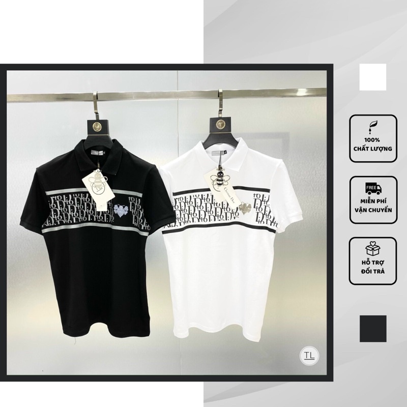 RẺ VÔ ĐỊCH - Áo polo thêu ong - Chất cotton cá sấu co giãn 4 chiều