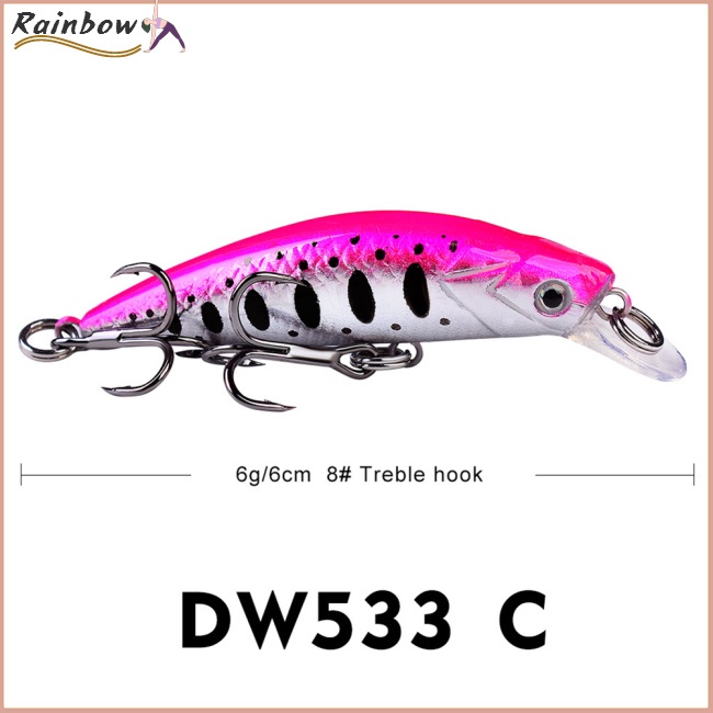 Mồi Câu Cá Giả Bằng Nhựa Cứng 6g / 6cm