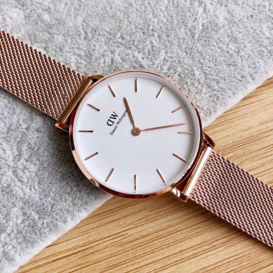 Đồng Hồ Halei DW Cặp Đôi Nam Nữ Dây Thép Lưới Đan Trẻ Trung - Máy Quartz - Bảo Hành 12 Tháng