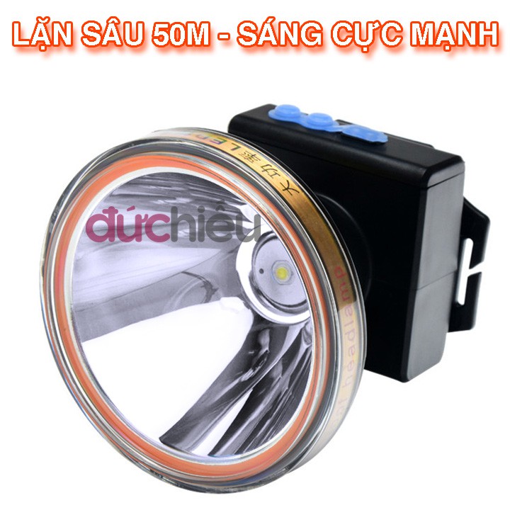 [ Sáng cực mạnh ] Đèn pin đội đầu siêu sáng chống nước dành cho thợ lặn 4 chế độ X8 | Đức Hiếu Shop