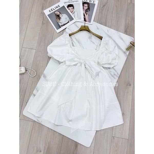 Váy babydoll thắt nơ sau VJ007