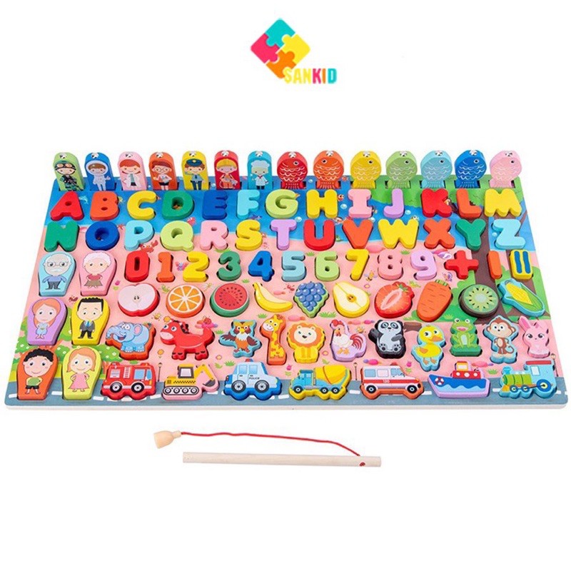 [Mã LIFETOYS1 giảm 30K đơn 99K] Bộ đồ chơi câu cá và học số thông minh 63 chi tiết