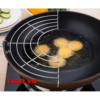 Vỉ gác chảo rán ráo dầu mỡ thông minh, gọn nhe, tiện dụng trong nhà bếp GD562