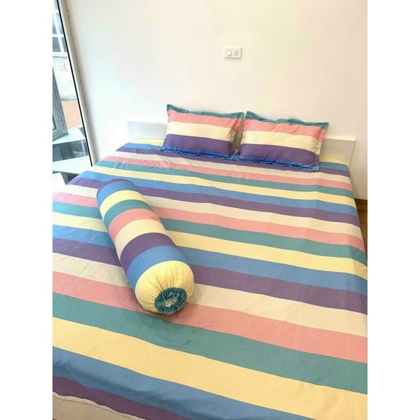 Bộ ga gối ôm cotton poly bo chun chắc chắn loại 1 cao cấp