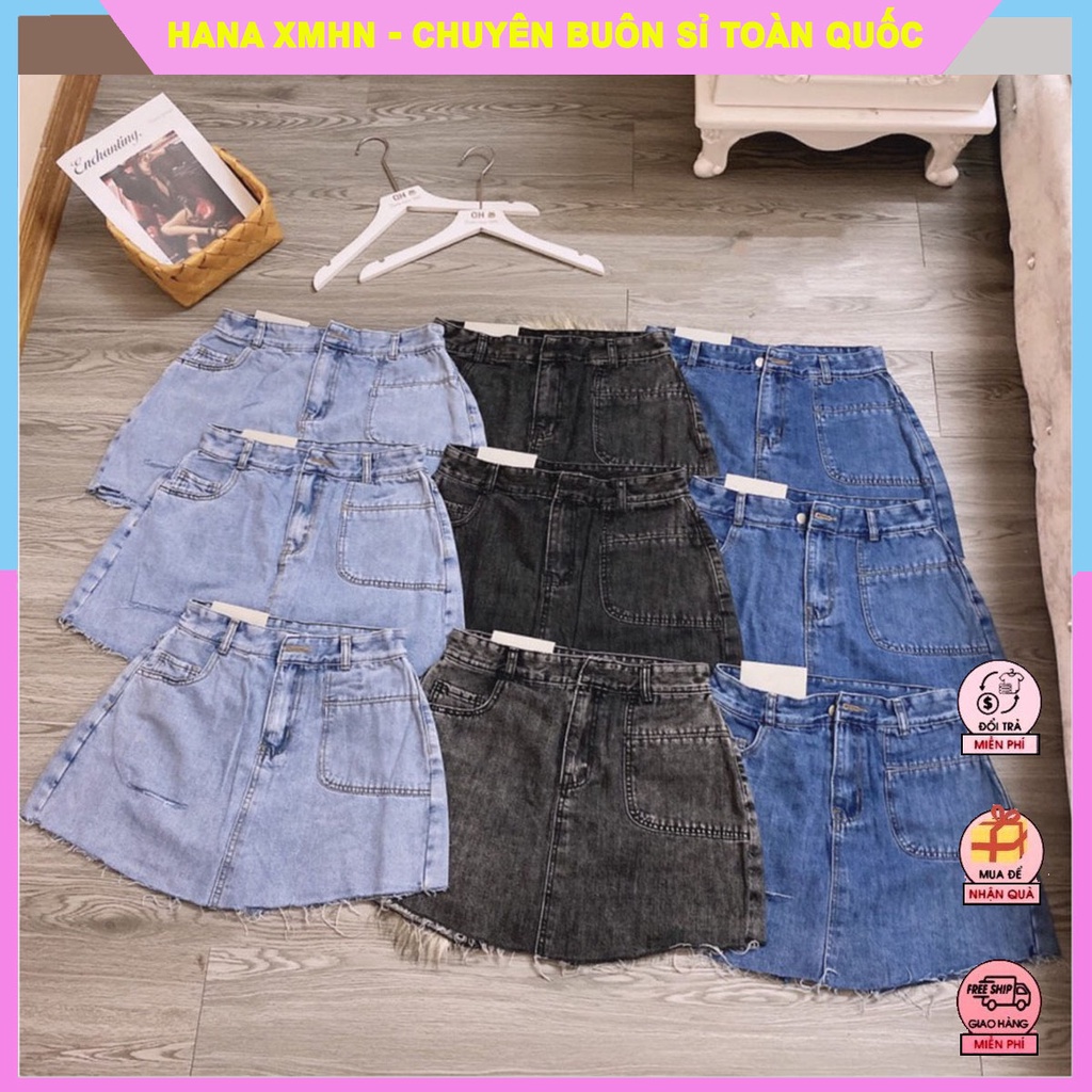 [BÁN SỈ] Chân Váy Bò/ Chân Váy Jeans Nữ Dáng Ngắn Co Dãn Siêu Hot_Phong Cách Hàn Quốc