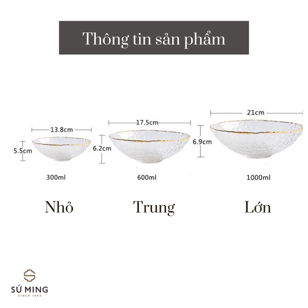 Bát Tô Thuỷ Tinh Đẹp Chấm Bi [NHẬT BẢN][VIỀN VÀNG], kiểu dáng sang trọng, đẳng cấp, giao hàng an toàn.