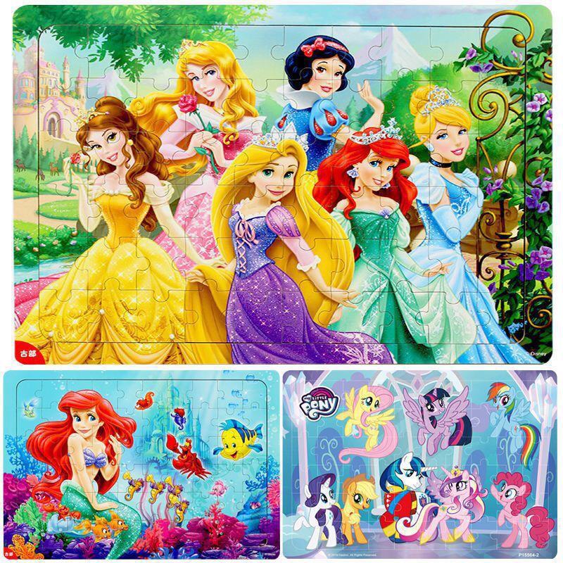 Đồ chơi xếp hình ghép tranh puzzle 40 miếng nhiều hình ảnh dễ thương cho bé trai bé gái, đội bay siêu đẵng