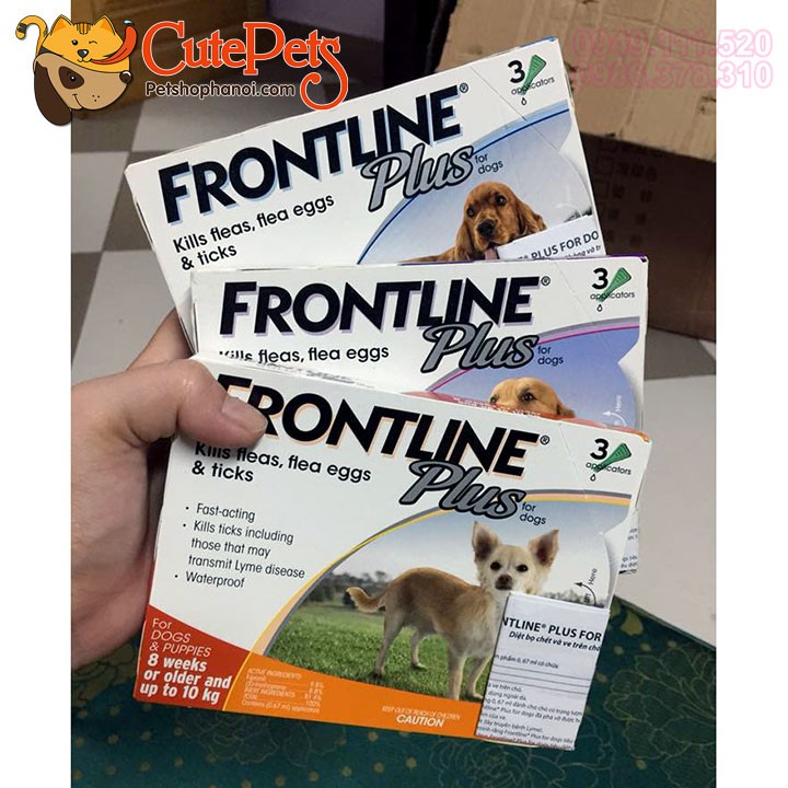 [1 Tuýp] Thuốc nhỏ gáy trị ve rận Frontline Plus cho chó mèo - CutePets Phụ kiện thú cưng Pet shop Hà Nội