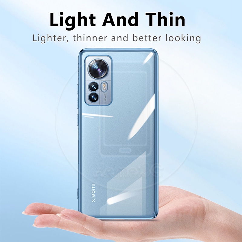 Ốp Điện Thoại TPU Mềm Trong Suốt Viền Mạ Màu Cho Xiaomi Mi 12 12s 12X Pro Xiaomi12sPro Mi12sPro