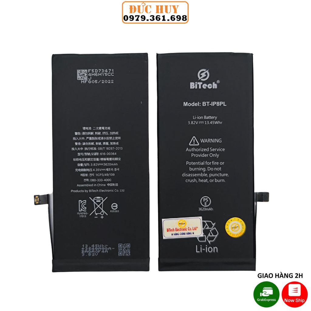 Pin IP8 Plus Dung Lượng Cao BiTech BT-IP8 PLUS ( 3620 mAh )