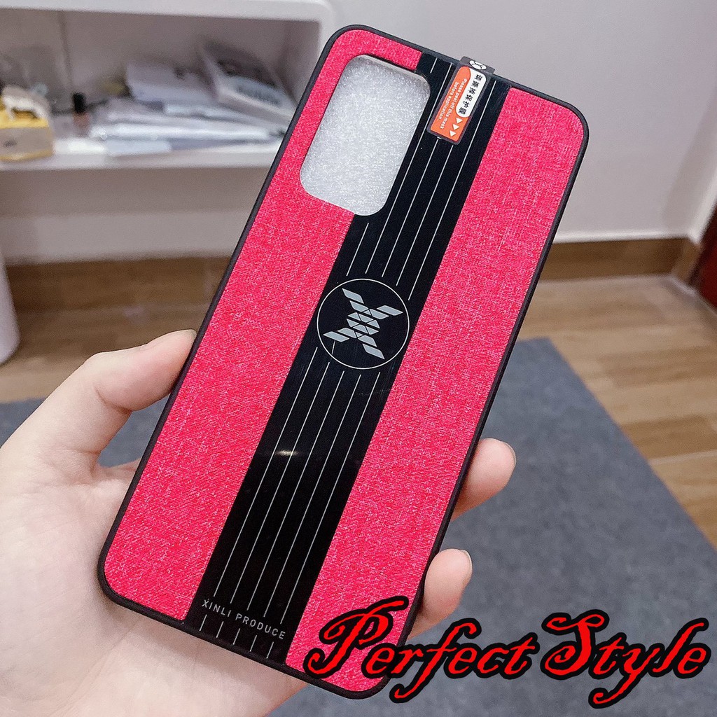 Ốp lưng Xiaomi mi 10t pro / k30s họa tiết vải jean kẻ sọc cao cấp