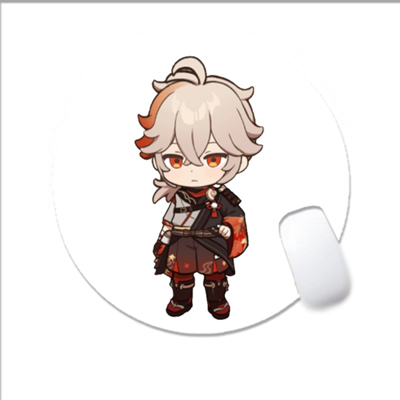 Miếng di chuột in hình nhân vật KAZUHA Genshin Impact game chibi anime miếng kê chuột miếng lót chuột