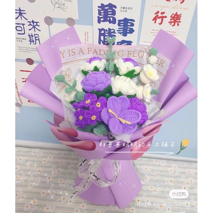 Bó hoa len handmade P2